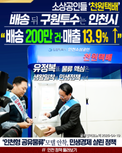 소상공인들 ‘천원택배’… 배송 200만 건 돌파, 매출 13.9%↑