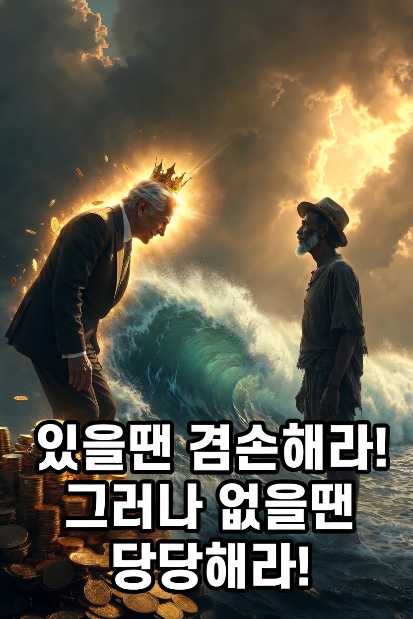 있을땐 겸손해라!  그러나 없을땐 당당해라!