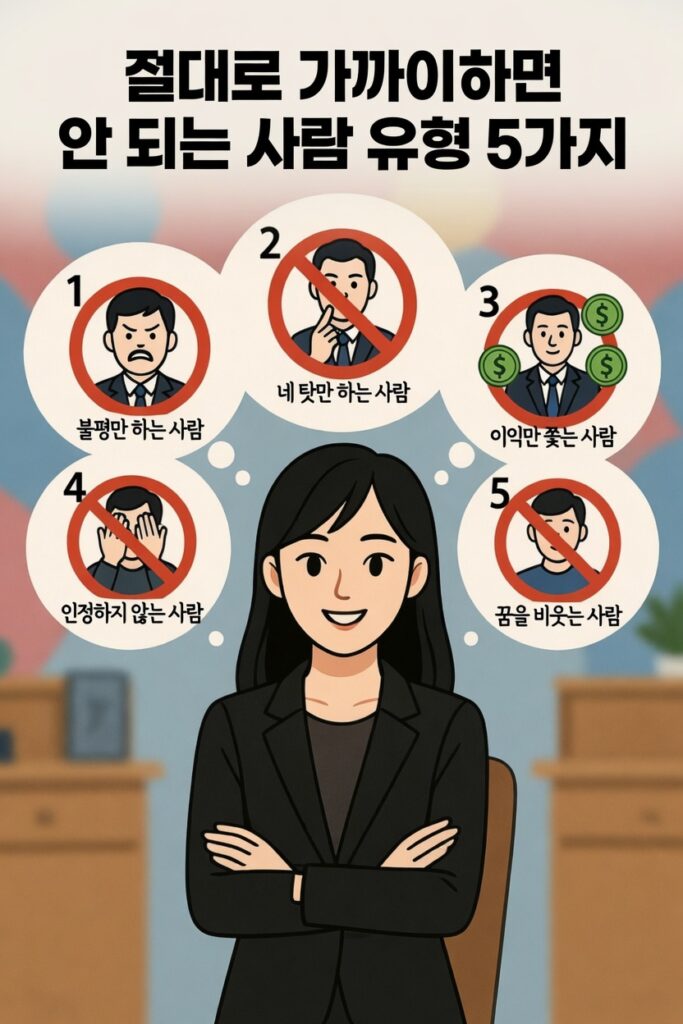 절대로 가까이하면 안 되는 사람 유형 5