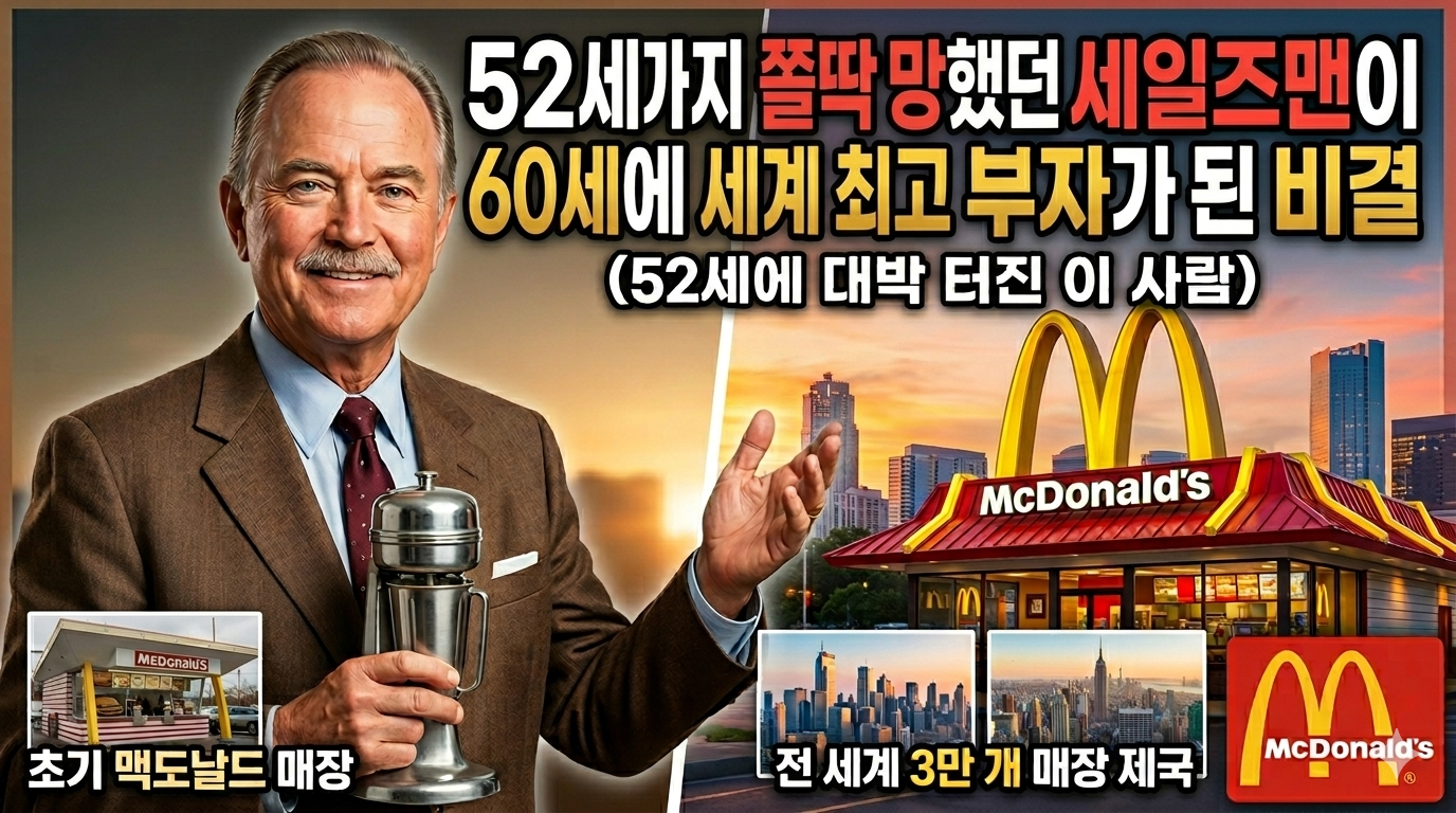 인생 대기만성] “시작하기에 너무 늦은 나이란 없다”… 60세에 맥도날드 신화를 쓴 레이 크록의 집념