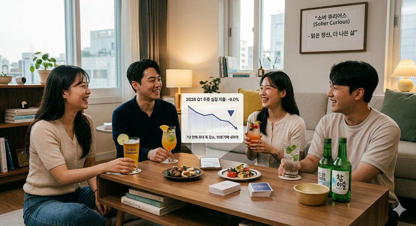 노알콜’ 대한민국…1분기 술값 지출 7년 만에 최대 폭 감소, ’10분기째 내리막’