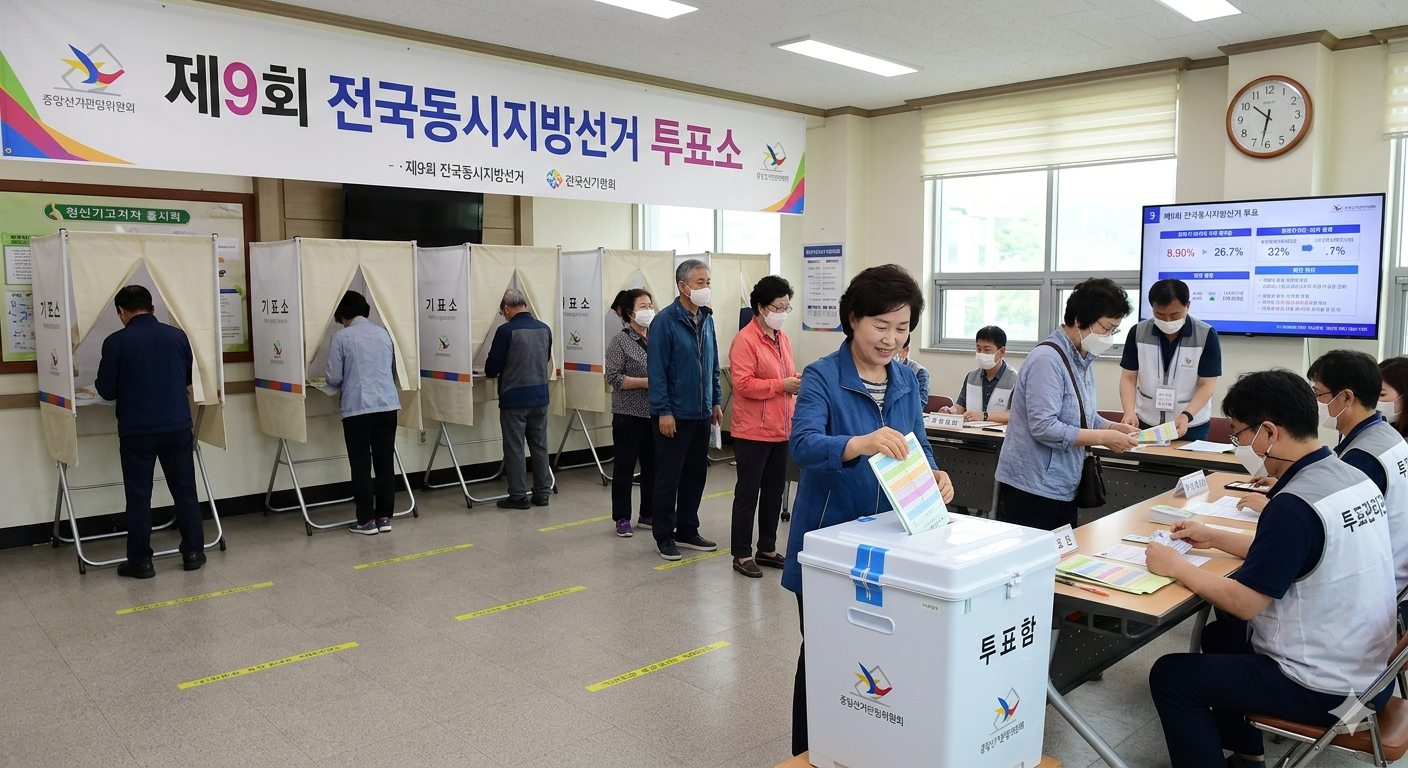 선택 6·3′ 향후 4년 바꿀 지역 일꾼 뽑는다… 제9회 지방선거 본투표 개시
