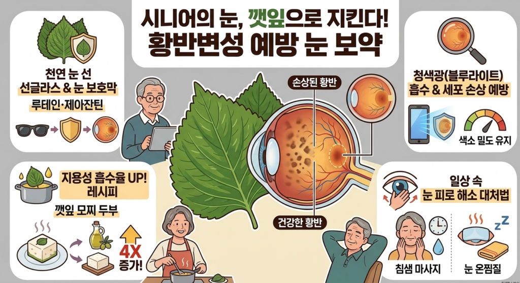 오늘의 건강 리포트] 스마트폰 보느라 침침한 눈… 5070 위협하는 ‘황반변성’ 막는 천연 방패