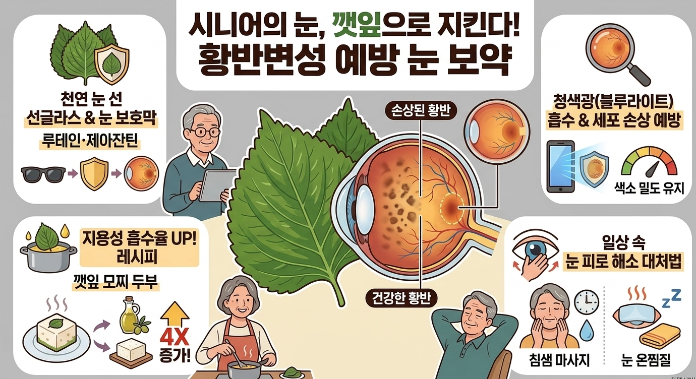 오늘의 건강 리포트] 스마트폰 보느라 침침한 눈… 5070 위협하는 ‘황반변성’ 막는 천연 방패