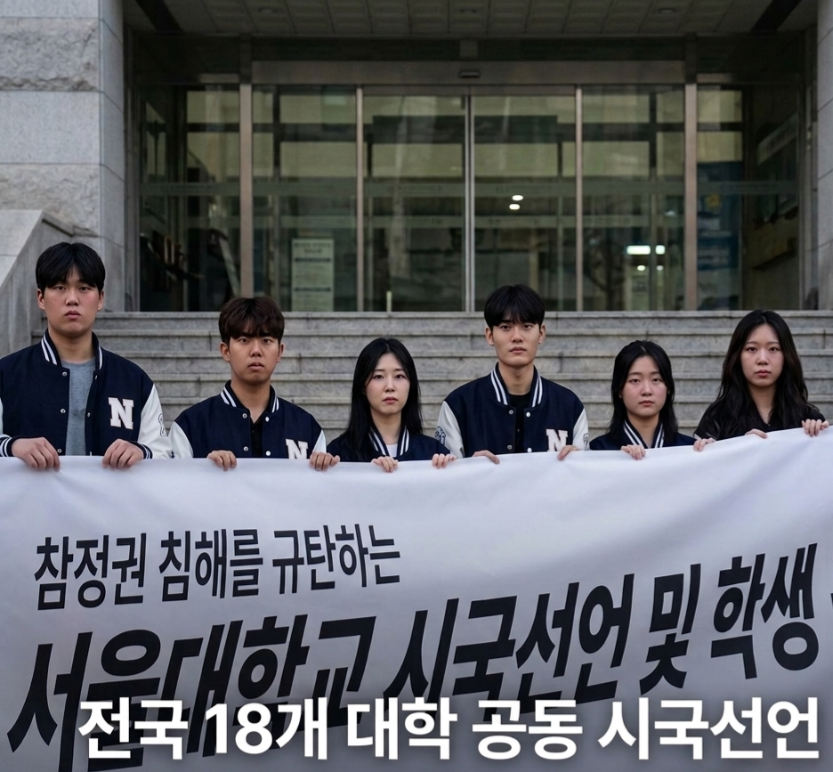 광장에 다시 선 청년들… 전국 18개 대학 동시 시국선언 “우리의 한 표를 지켜라”