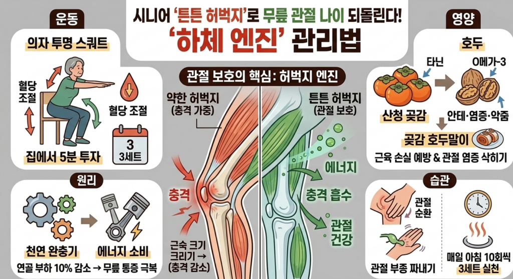 무릎 통증, 연골이 아니라 근육이 범인?”… 관절 나이 되돌리는 ‘허벅지 엔진’