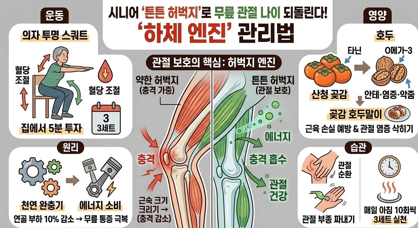 무릎 통증, 연골이 아니라 근육이 범인?”… 관절 나이 되돌리는 ‘허벅지 엔진’