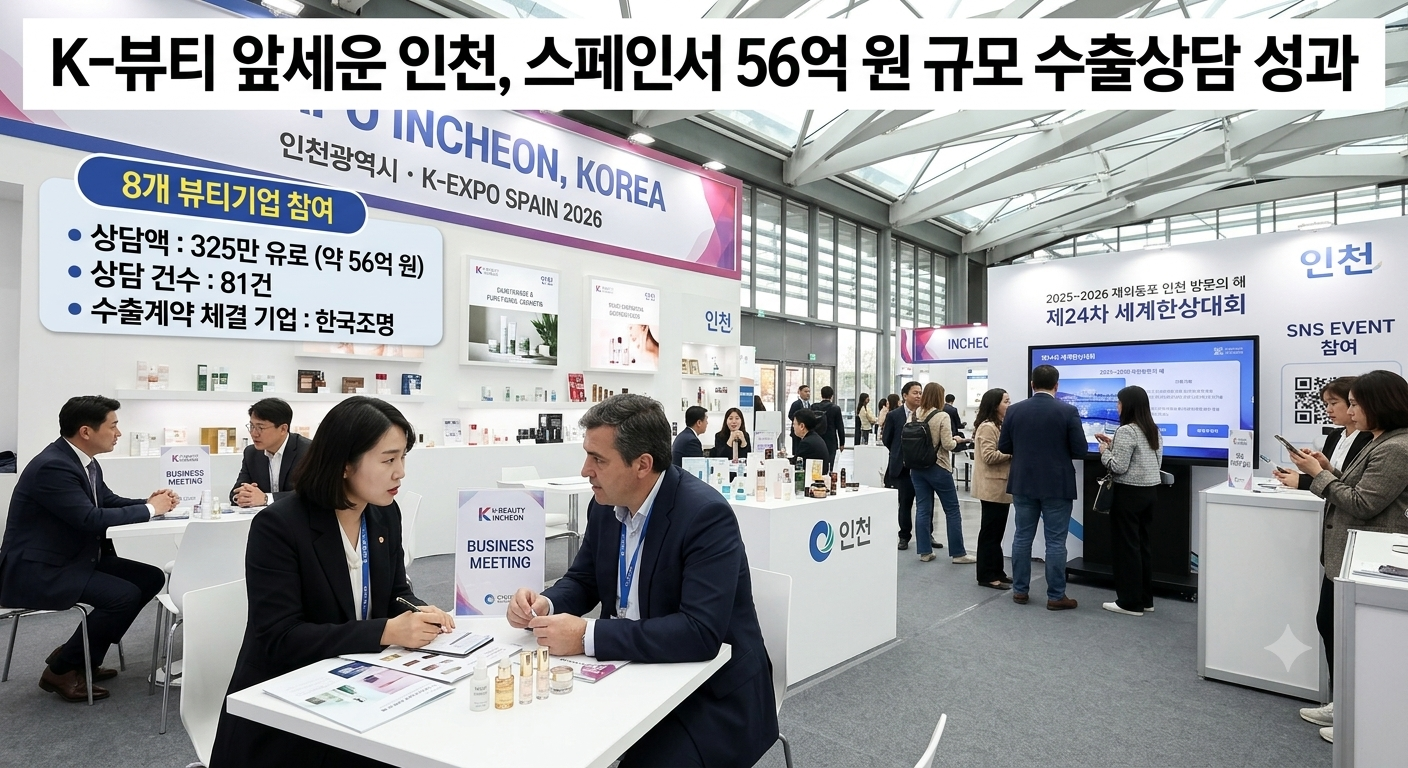K-뷰티 앞세운 인천, 스페인서 56억 원 규모 수출상담 성과