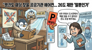 펭귄도 패딩 찾을 공공기관 에어컨, 26도 제한 ‘말뿐인가’