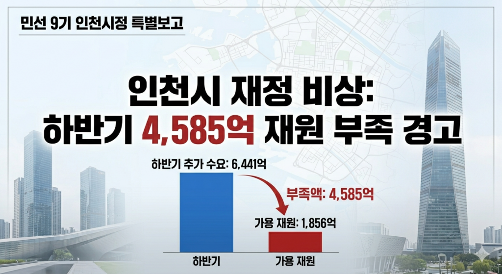 박찬대 인수위 “인천시 하반기 재원 4,585억 원 부족…뼈를 깎는 재정개혁 필요”