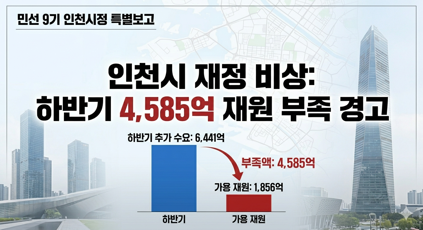 박찬대 인수위 “인천시 하반기 재원 4,585억 원 부족…뼈를 깎는 재정개혁 필요”