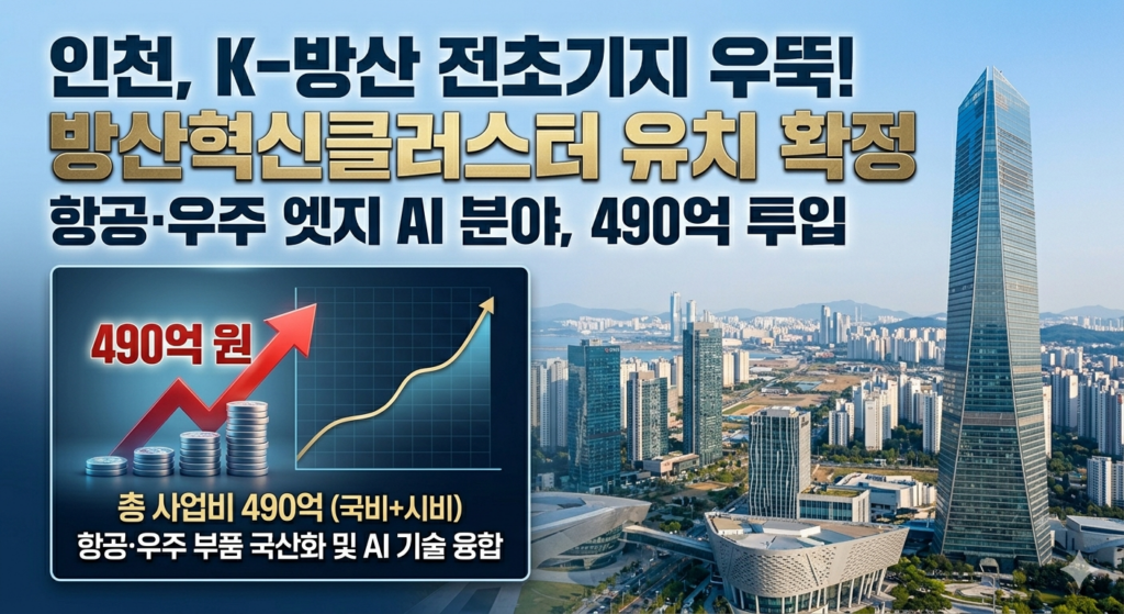 인천, 490억 규모 ‘방산혁신클러스터’ 유치 확정… K-방산 전초기지 우뚝