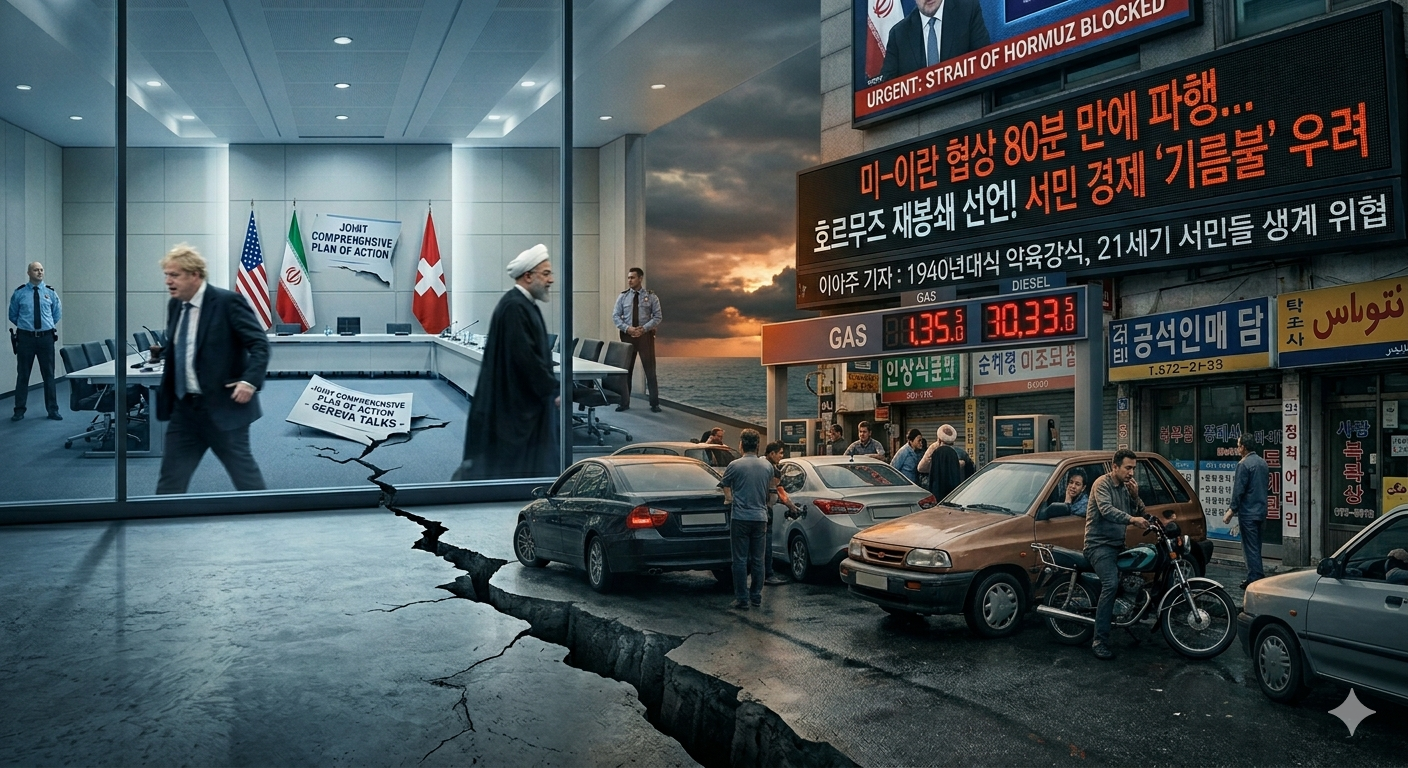 80분 만에 깨진 평화… 이란 ‘해협 봉쇄’ 보복에 서민 경제 ‘기름불’