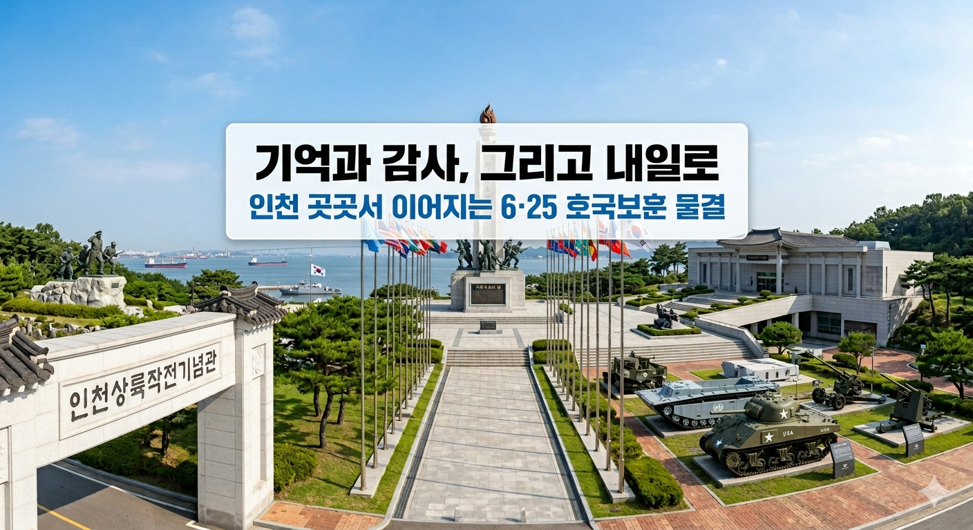 “기억과 감사, 그리고 내일로” 인천 곳곳서 이어지는 6·25 호국보훈 물결