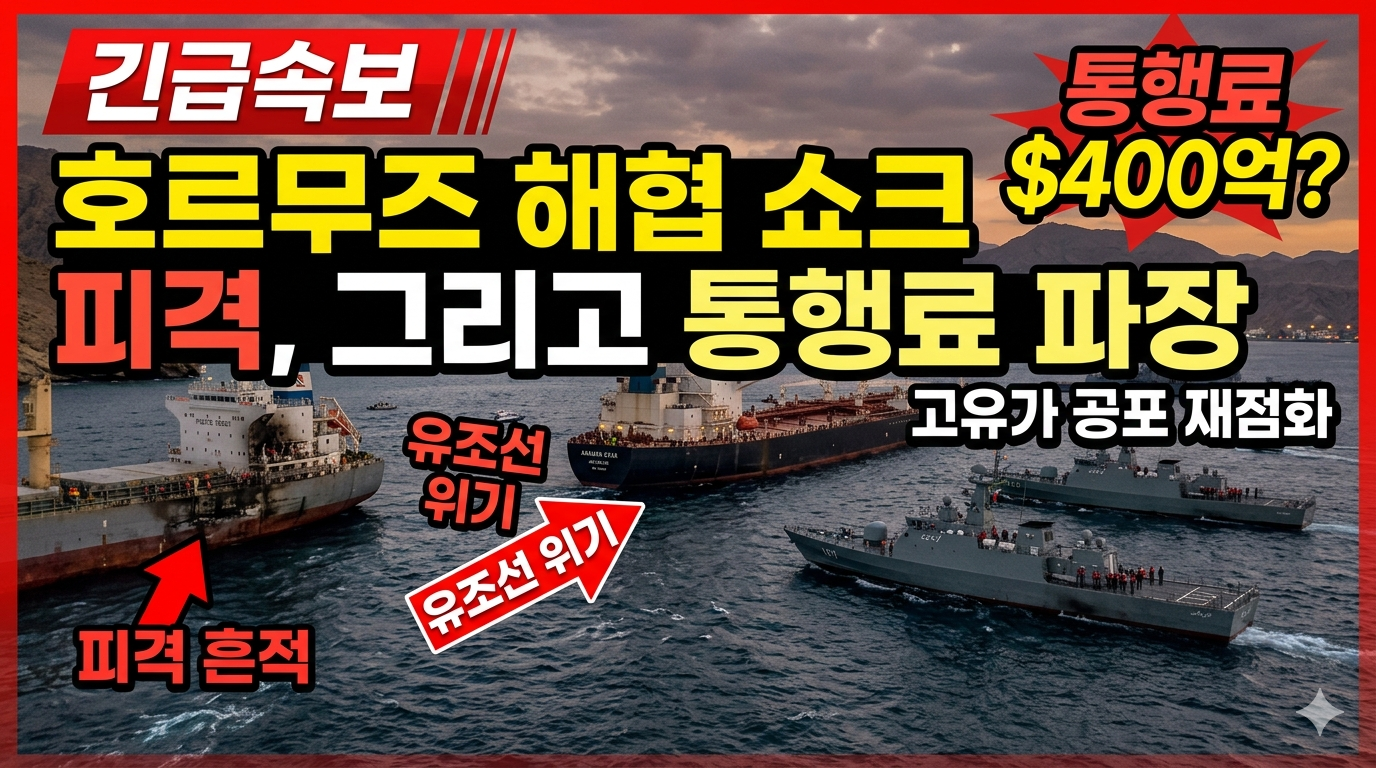 호르무즈 덮친 ‘통행료 쇼크’… 이란의 벼랑 끝 전술과 고유가 향방