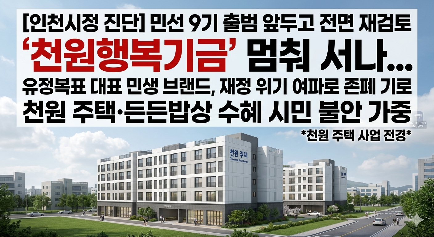 출범 앞둔 ‘박찬대호’… 유정복표 ‘천원행복기금’ 결국 멈춰 서나