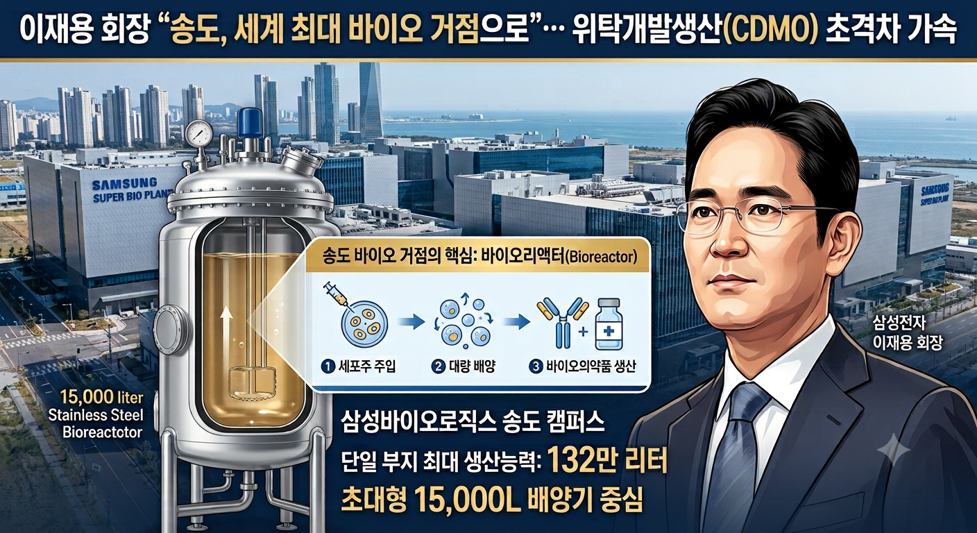 이재용 회장 “송도, 세계 최대 바이오 거점으로”… 삼성바이오로직스 투자 가속화