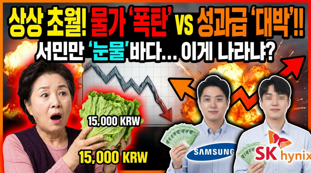 억대 성과급 vs 장바구니 폭탄… 대한민국 서민 울리는 ‘상대적 박탈감’의 실체