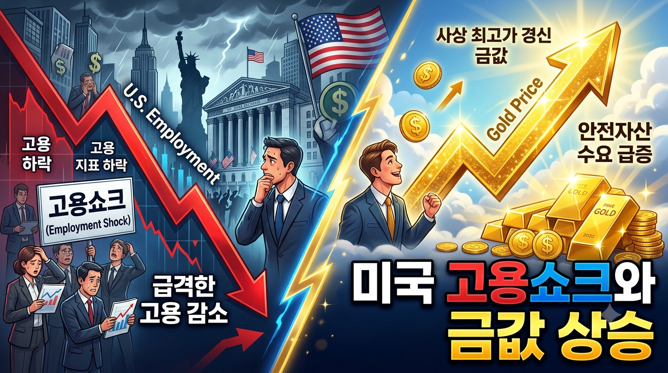 美 고용 쇼크가 쏘아 올린 침체 공포… 불안한 자산 시장 금값으로 폭발