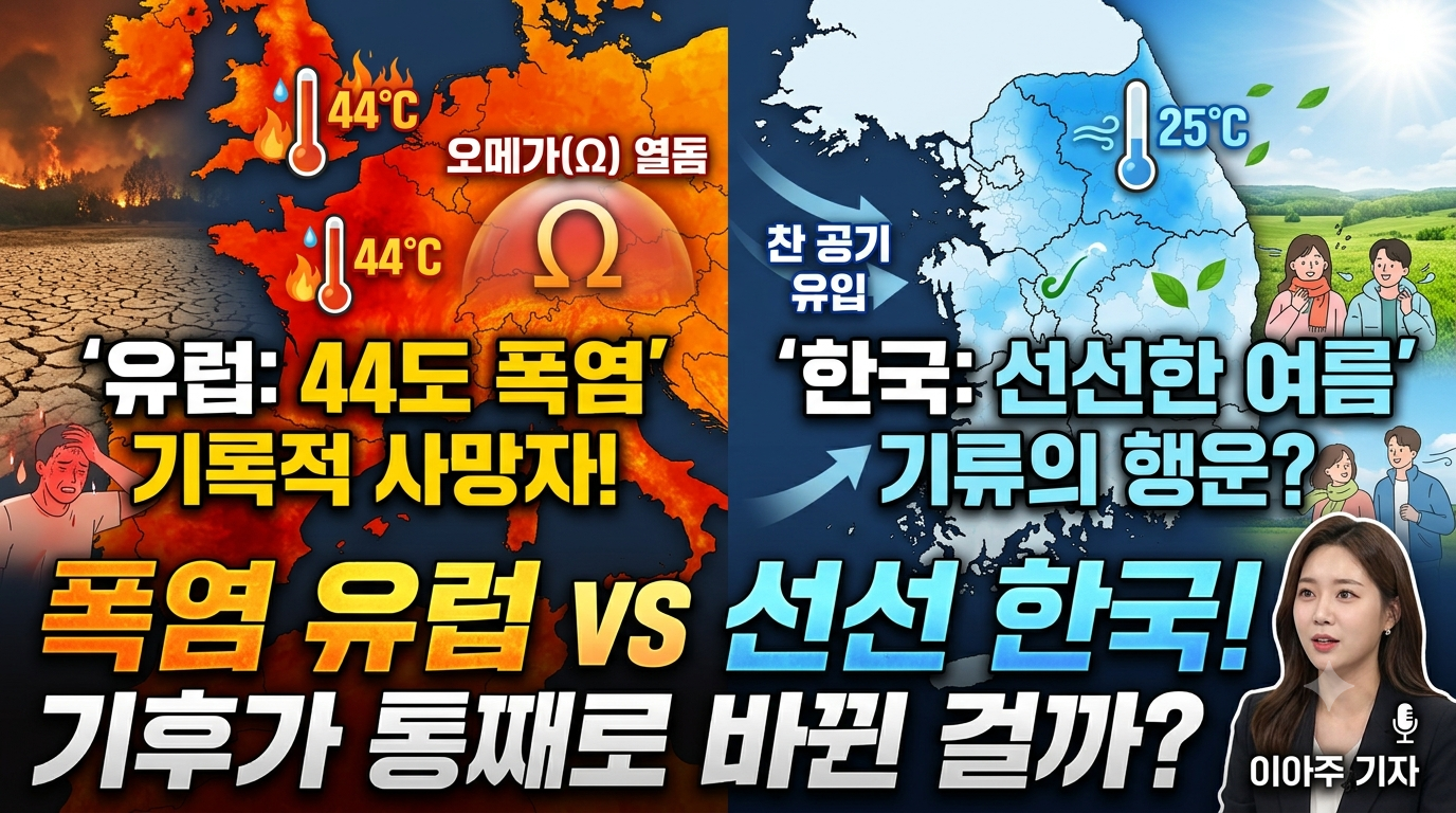 유럽 덮친 ‘44도 열돔’과 한국의 ‘선선한 7월’… 기후 변동성이 부른 양극화